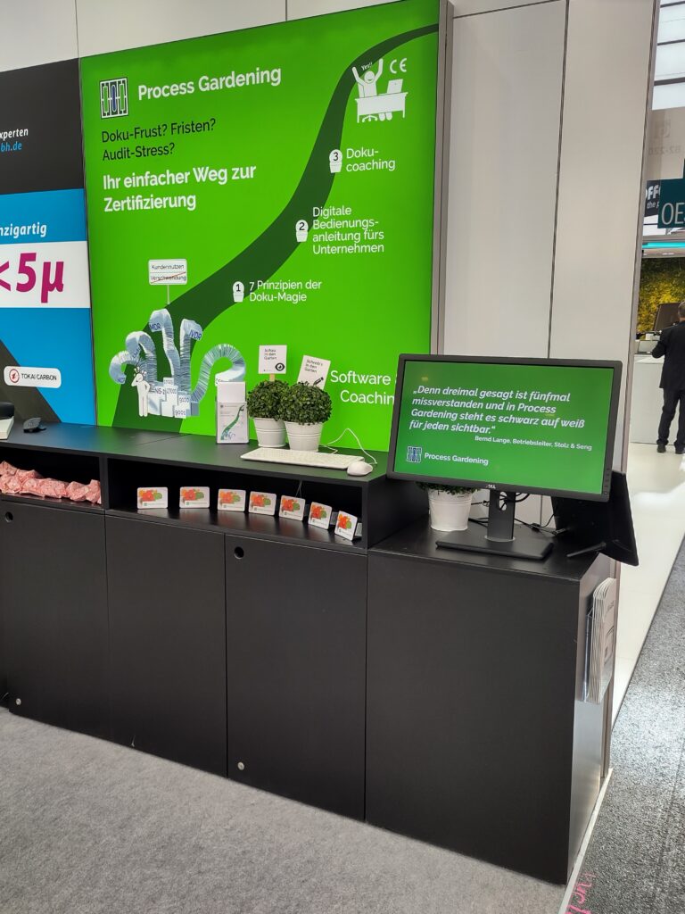 Der Process Gardening Messestand auf der Fakuma 2024.
